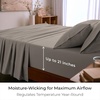 image:imageMellanni Queen Sheet Set  6Piece Iconic Collection Bedding  Including 4 Pillowcases 16Inch Deep Pocket Easy Care Extra Soft Cooling Sheets Brushed Microfiber  White1872 Tan