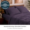 image:imageMellanni Queen Sheet Set  6Piece Iconic Collection Bedding  Including 4 Pillowcases 16Inch Deep Pocket Easy Care Extra Soft Cooling Sheets Brushed Microfiber  White1952 Purple
