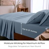 image:imageMellanni Queen Sheet Set  6Piece Iconic Collection Bedding  Including 4 Pillowcases 16Inch Deep Pocket Easy Care Extra Soft Cooling Sheets Brushed Microfiber  Blush Pink1573 Blue Hydrangea