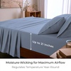 image:imageMellanni Queen Sheet Set  6Piece Iconic Collection Bedding  Including 4 Pillowcases 16Inch Deep Pocket Easy Care Extra Soft Cooling Sheets Brushed Microfiber  White1561 Sky Blue
