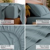image:imageMellanni Queen Sheet Set  6Piece Iconic Collection Bedding  Including 4 Pillowcases 16Inch Deep Pocket Easy Care Extra Soft Cooling Sheets Brushed Microfiber  Blush Pink1583 Spa Blue