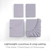image:imageMellanni Queen Sheet Set  6Piece Iconic Collection Bedding  Including 4 Pillowcases 16Inch Deep Pocket Easy Care Extra Soft Cooling Sheets Brushed Microfiber  White1335 Lavender