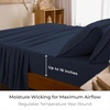 image:imageMellanni Queen Sheet Set  6Piece Iconic Collection Bedding  Including 4 Pillowcases 16Inch Deep Pocket Easy Care Extra Soft Cooling Sheets Brushed Microfiber  Blush Pink1959 Navy Blue