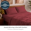 image:imageMellanni Queen Sheet Set  6Piece Iconic Collection Bedding  Including 4 Pillowcases 16Inch Deep Pocket Easy Care Extra Soft Cooling Sheets Brushed Microfiber  White1752 Brick Red