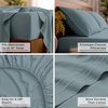 image:imageMellanni Queen Sheet Set  6Piece Iconic Collection Bedding  Including 4 Pillowcases 16Inch Deep Pocket Easy Care Extra Soft Cooling Sheets Brushed Microfiber  White1583 Spa Blue