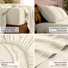 image:imageMellanni Queen Sheet Set  6Piece Iconic Collection Bedding  Including 4 Pillowcases 16Inch Deep Pocket Easy Care Extra Soft Cooling Sheets Brushed Microfiber  White1128 Golden Ivory
