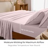 image:imageMellanni Queen Sheet Set  6Piece Iconic Collection Bedding  Including 4 Pillowcases 16Inch Deep Pocket Easy Care Extra Soft Cooling Sheets Brushed Microfiber  White1172 Blush Pink