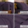 image:imageMellanni Queen Sheet Set  6Piece Iconic Collection Bedding  Including 4 Pillowcases 16Inch Deep Pocket Easy Care Extra Soft Cooling Sheets Brushed Microfiber  Blush Pink1952 Purple