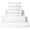 image:imageMellanni Queen Sheet Set  6Piece Iconic Collection Bedding  Including 4 Pillowcases 16Inch Deep Pocket Easy Care Extra Soft Cooling Sheets Brushed Microfiber  White1102 White
