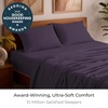 image:imageMellanni Queen Sheet Set  6Piece Iconic Collection Bedding  Including 4 Pillowcases 16Inch Deep Pocket Easy Care Extra Soft Cooling Sheets Brushed Microfiber  Blush Pink1952 Purple