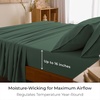 image:imageMellanni Queen Sheet Set  6Piece Iconic Collection Bedding  Including 4 Pillowcases 16Inch Deep Pocket Easy Care Extra Soft Cooling Sheets Brushed Microfiber  White1448 Emerald Green