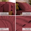 image:imageMellanni Queen Sheet Set  6Piece Iconic Collection Bedding  Including 4 Pillowcases 16Inch Deep Pocket Easy Care Extra Soft Cooling Sheets Brushed Microfiber  White1752 Brick Red