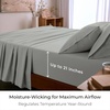 image:imageMellanni Queen Sheet Set  6Piece Iconic Collection Bedding  Including 4 Pillowcases 16Inch Deep Pocket Easy Care Extra Soft Cooling Sheets Brushed Microfiber  White1284 Spa Mint