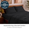 image:imageMellanni Queen Sheet Set  6Piece Iconic Collection Bedding  Including 4 Pillowcases 16Inch Deep Pocket Easy Care Extra Soft Cooling Sheets Brushed Microfiber  Blush Pink1990 Black