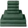 image:imageMellanni Queen Sheet Set  6Piece Iconic Collection Bedding  Including 4 Pillowcases 16Inch Deep Pocket Easy Care Extra Soft Cooling Sheets Brushed Microfiber  Blush Pink1448 Emerald Green