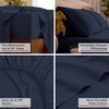 image:imageMellanni Queen Sheet Set  6Piece Iconic Collection Bedding  Including 4 Pillowcases 16Inch Deep Pocket Easy Care Extra Soft Cooling Sheets Brushed Microfiber  Blush Pink1959 Navy Blue