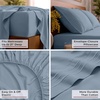 image:imageMellanni Queen Sheet Set  6Piece Iconic Collection Bedding  Including 4 Pillowcases 16Inch Deep Pocket Easy Care Extra Soft Cooling Sheets Brushed Microfiber  White1573 Blue Hydrangea