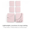 image:imageMellanni Queen Sheet Set  6Piece Iconic Collection Bedding  Including 4 Pillowcases 16Inch Deep Pocket Easy Care Extra Soft Cooling Sheets Brushed Microfiber  Blush Pink1172 Blush Pink