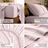 image:imageMellanni Queen Sheet Set  6Piece Iconic Collection Bedding  Including 4 Pillowcases 16Inch Deep Pocket Easy Care Extra Soft Cooling Sheets Brushed Microfiber  White1172 Blush Pink