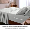 image:imageMellanni Queen Sheet Set  6Piece Iconic Collection Bedding  Including 4 Pillowcases 16Inch Deep Pocket Easy Care Extra Soft Cooling Sheets Brushed Microfiber  White1126 Ivory