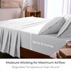 image:imageMellanni Queen Sheet Set  6Piece Iconic Collection Bedding  Including 4 Pillowcases 16Inch Deep Pocket Easy Care Extra Soft Cooling Sheets Brushed Microfiber  Blush Pink1102 White