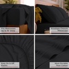 image:imageMellanni Queen Sheet Set  6Piece Iconic Collection Bedding  Including 4 Pillowcases 16Inch Deep Pocket Easy Care Extra Soft Cooling Sheets Brushed Microfiber  White1990 Black