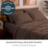 image:imageMellanni Queen Sheet Set  6Piece Iconic Collection Bedding  Including 4 Pillowcases 16Inch Deep Pocket Easy Care Extra Soft Cooling Sheets Brushed Microfiber  Blush Pink1887 Brown