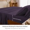 image:imageMellanni Queen Sheet Set  6Piece Iconic Collection Bedding  Including 4 Pillowcases 16Inch Deep Pocket Easy Care Extra Soft Cooling Sheets Brushed Microfiber  White1952 Purple