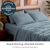 image:imageMellanni Queen Sheet Set  6Piece Iconic Collection Bedding  Including 4 Pillowcases 16Inch Deep Pocket Easy Care Extra Soft Cooling Sheets Brushed Microfiber  White1583 Spa Blue