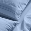 image:imageMellanni Queen Sheet Set  6Piece Iconic Collection Bedding  Including 4 Pillowcases 16Inch Deep Pocket Easy Care Extra Soft Cooling Sheets Brushed Microfiber  White1561 Sky Blue