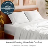 image:imageMellanni Queen Sheet Set  6Piece Iconic Collection Bedding  Including 4 Pillowcases 16Inch Deep Pocket Easy Care Extra Soft Cooling Sheets Brushed Microfiber  White1102 White