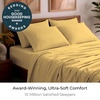 image:imageMellanni Queen Sheet Set  6Piece Iconic Collection Bedding  Including 4 Pillowcases 16Inch Deep Pocket Easy Care Extra Soft Cooling Sheets Brushed Microfiber  White1182 Yellow