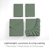 image:imageMellanni Queen Sheet Set  6Piece Iconic Collection Bedding  Including 4 Pillowcases 16Inch Deep Pocket Easy Care Extra Soft Cooling Sheets Brushed Microfiber  White1436 Sage