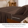 image:imageMellanni Queen Sheet Set  6Piece Iconic Collection Bedding  Including 4 Pillowcases 16Inch Deep Pocket Easy Care Extra Soft Cooling Sheets Brushed Microfiber  White1887 Brown