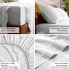 image:imageMellanni Queen Sheet Set  6Piece Iconic Collection Bedding  Including 4 Pillowcases 16Inch Deep Pocket Easy Care Extra Soft Cooling Sheets Brushed Microfiber  Blush Pink1102 White