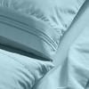 image:imageMellanni Queen Sheet Set  6Piece Iconic Collection Bedding  Including 4 Pillowcases 16Inch Deep Pocket Easy Care Extra Soft Cooling Sheets Brushed Microfiber  White1524 Aqua