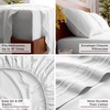 image:imageMellanni Queen Sheet Set  6Piece Iconic Collection Bedding  Including 4 Pillowcases 16Inch Deep Pocket Easy Care Extra Soft Cooling Sheets Brushed Microfiber  White1102 White