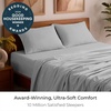 image:imageMellanni Queen Sheet Set  6Piece Iconic Collection Bedding  Including 4 Pillowcases 16Inch Deep Pocket Easy Care Extra Soft Cooling Sheets Brushed Microfiber  White1364 Light Gray