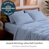 image:imageMellanni Queen Sheet Set  6Piece Iconic Collection Bedding  Including 4 Pillowcases 16Inch Deep Pocket Easy Care Extra Soft Cooling Sheets Brushed Microfiber  White1561 Sky Blue