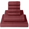 image:imageMellanni Queen Sheet Set  6Piece Iconic Collection Bedding  Including 4 Pillowcases 16Inch Deep Pocket Easy Care Extra Soft Cooling Sheets Brushed Microfiber  Blush Pink1752 Brick Red