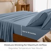 image:imageMellanni Queen Sheet Set  6Piece Iconic Collection Bedding  Including 4 Pillowcases 16Inch Deep Pocket Easy Care Extra Soft Cooling Sheets Brushed Microfiber  White1573 Blue Hydrangea