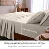image:imageMellanni Queen Sheet Set  6Piece Iconic Collection Bedding  Including 4 Pillowcases 16Inch Deep Pocket Easy Care Extra Soft Cooling Sheets Brushed Microfiber  White1128 Golden Ivory