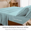 image:imageMellanni Queen Sheet Set  6Piece Iconic Collection Bedding  Including 4 Pillowcases 16Inch Deep Pocket Easy Care Extra Soft Cooling Sheets Brushed Microfiber  Blush Pink1524 Aqua
