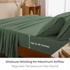 image:imageMellanni Queen Sheet Set  6Piece Iconic Collection Bedding  Including 4 Pillowcases 16Inch Deep Pocket Easy Care Extra Soft Cooling Sheets Brushed Microfiber  Blush Pink1436 Sage