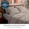 image:imageMellanni Queen Sheet Set  6Piece Iconic Collection Bedding  Including 4 Pillowcases 16Inch Deep Pocket Easy Care Extra Soft Cooling Sheets Brushed Microfiber  White1872 Tan