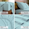 image:imageMellanni Queen Sheet Set  6Piece Iconic Collection Bedding  Including 4 Pillowcases 16Inch Deep Pocket Easy Care Extra Soft Cooling Sheets Brushed Microfiber  White1524 Aqua