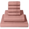 image:imageMellanni Queen Sheet Set  6Piece Iconic Collection Bedding  Including 4 Pillowcases 16Inch Deep Pocket Easy Care Extra Soft Cooling Sheets Brushed Microfiber  Blush Pink1621 Coral