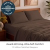 image:imageMellanni Queen Sheet Set  6Piece Iconic Collection Bedding  Including 4 Pillowcases 16Inch Deep Pocket Easy Care Extra Soft Cooling Sheets Brushed Microfiber  White1887 Brown