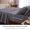 image:imageMellanni Queen Sheet Set  6Piece Iconic Collection Bedding  Including 4 Pillowcases 16Inch Deep Pocket Easy Care Extra Soft Cooling Sheets Brushed Microfiber  White1357 Hazy Lilac