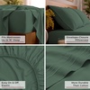 image:imageMellanni Queen Sheet Set  6Piece Iconic Collection Bedding  Including 4 Pillowcases 16Inch Deep Pocket Easy Care Extra Soft Cooling Sheets Brushed Microfiber  White1448 Emerald Green